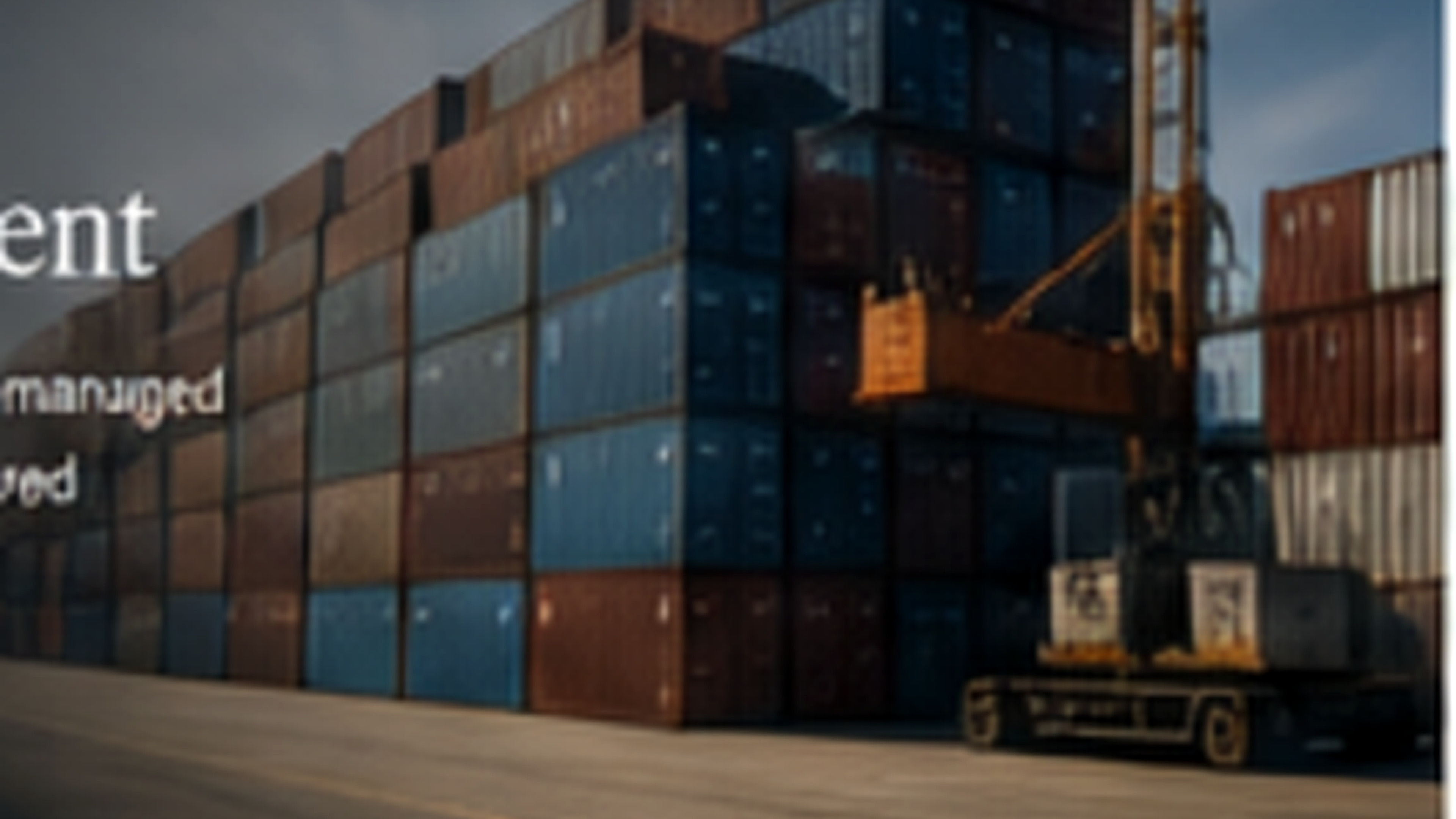 Container port with solar project cargo logistics